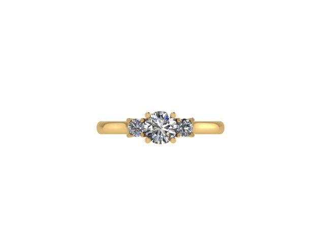 Àlainn Collection Ring trì diamonds White Gold