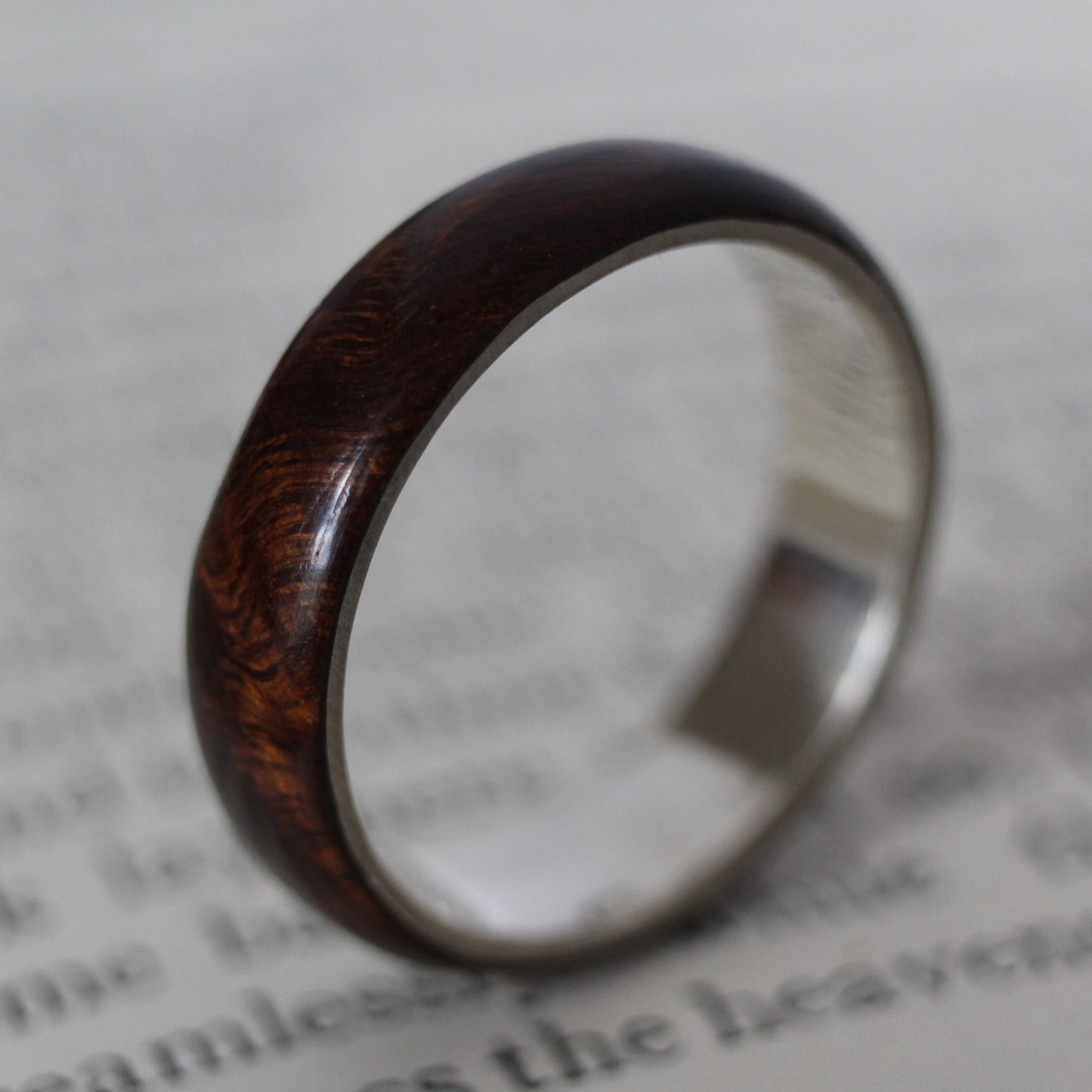 Sterling Silver and Wood Ring