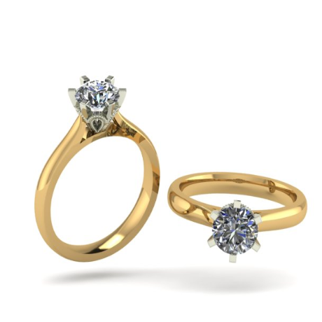 Àlainn Collection milgrain 1ct diamond solitaire ring White Gold.