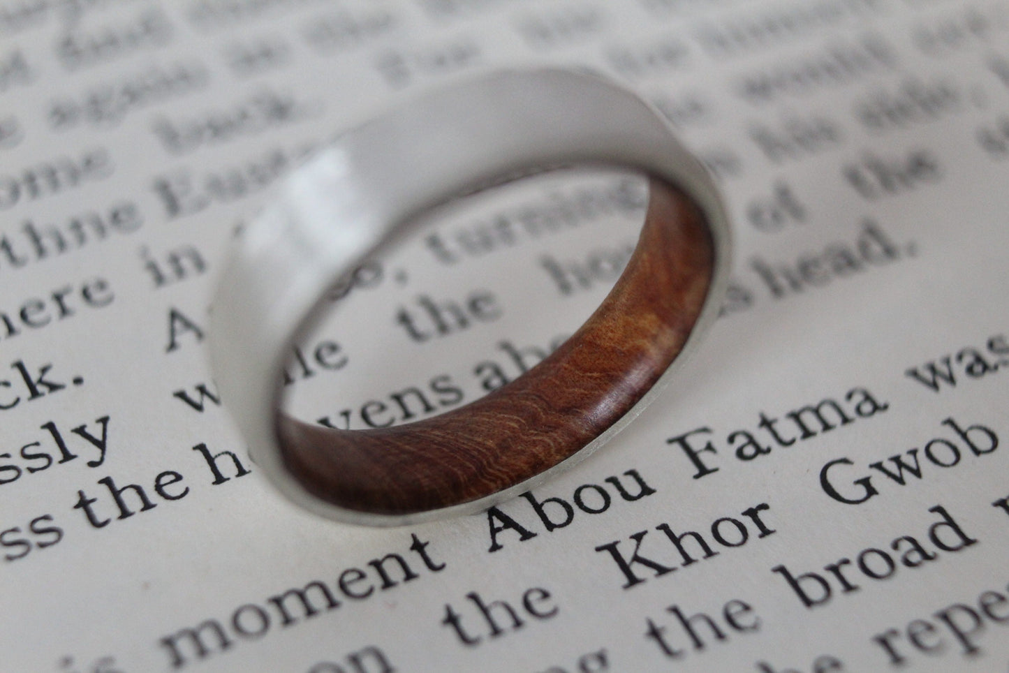 Sterling Silver exterior band and Australian Blackwood interior sleeve