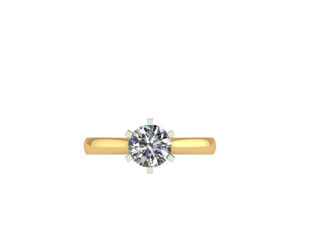 Àlainn Collection milgrain 1ct diamond solitaire ring Yellow Gold.
