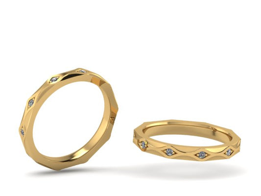 Àlainn Collection Eternity ring .1ct diamond Yellow Gold.