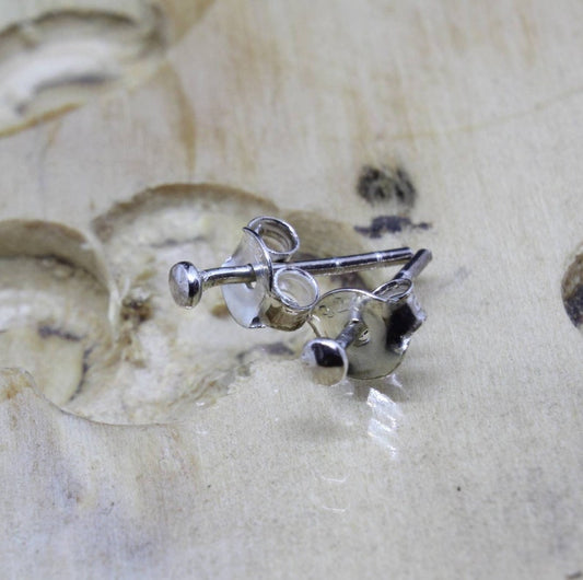 Sterling silver hammer tone stud earrings